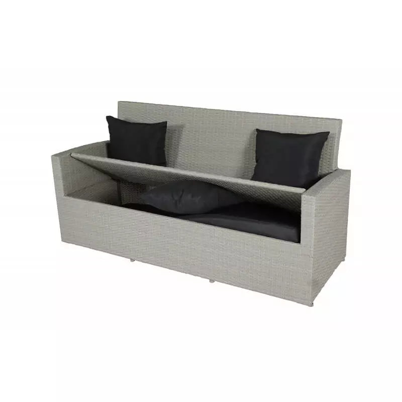 Low designer garden furniture in woven resin 5 places